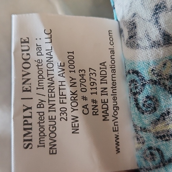 Simply Envogue Sweet Whisper retro blue black floral shape prnt Ruffle apron NWT - Picture 10 of 11